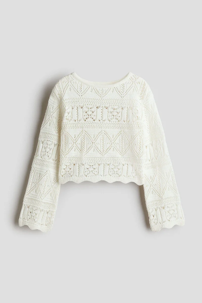 اتش اند ام بلوفر بتصميم يشبه الكروشيه